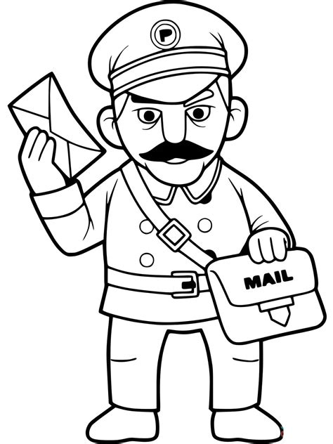 Postman Coloring Pages 的图像结果