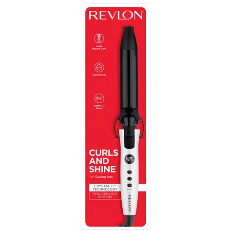 Revlon Crystal C + Ceramic Hair Curling Iron 1 -1/4 in - Shop Curling ...