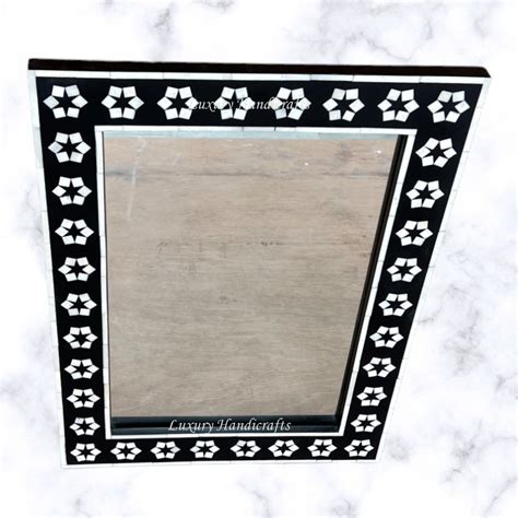 Black Bone Inlay Zahra Mirror – Luxury Handicrafts