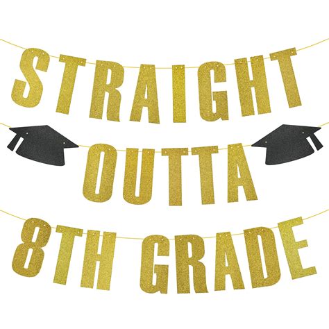 Straight Outta 8th Grade Banner 2024