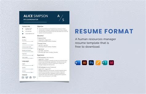 Image result for Template Resume Simple InDesign