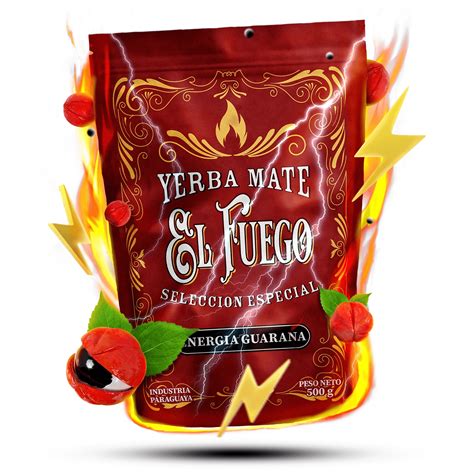 El Fuego Energia Guarana 0.5kg 500g  Guarana | Yerba Mate  Type of Yerba Mate  Energy Yerba ...