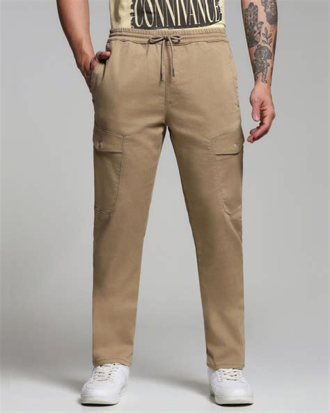 Step up your style game with these Beige Mid Rise Slim Fit Pants ...