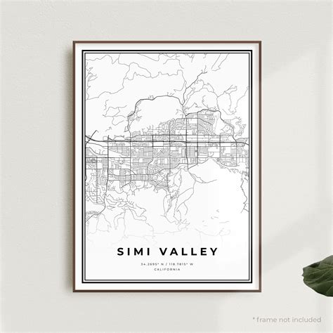 Simi Valley Map Print Simi Valley Street Map Poster - Etsy