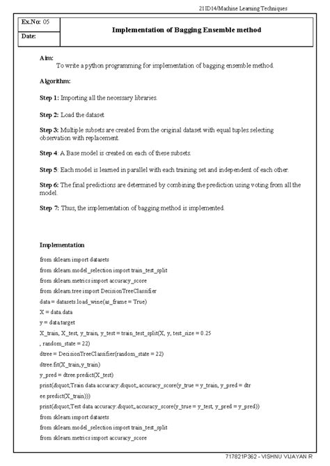 158 MLT (1) (2 files merged) - Ex: 05 Implementation of Bagging ...