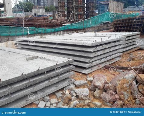 Precast Concrete Slab Fabricated At The Factory And Delivered To The ...