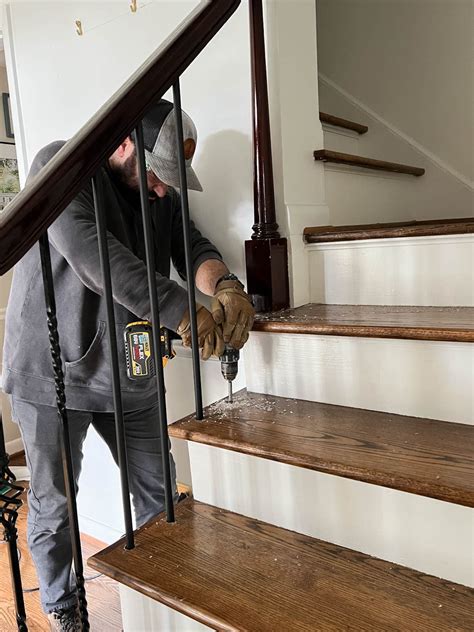 How to Replace Stair Spindles DIY Stair Makeover - DESIGN IT. STYLE IT.