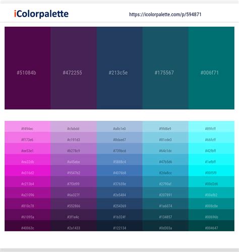 28 Latest Color Schemes with Purple And Teal Color tone combinations ...