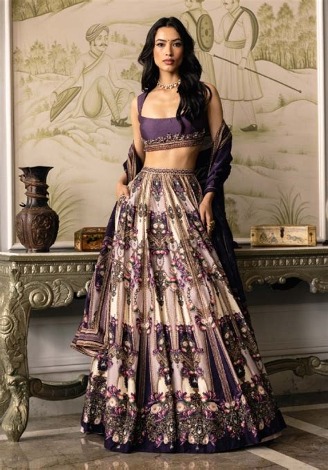 Designer Printed Lehengas for Brides – Falguni Shane Peacock