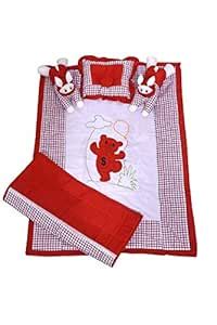 Buy Bachha New Born Baby Dohar Set with 2 Rabbit Bolster, 1 Pillow, 1 ...