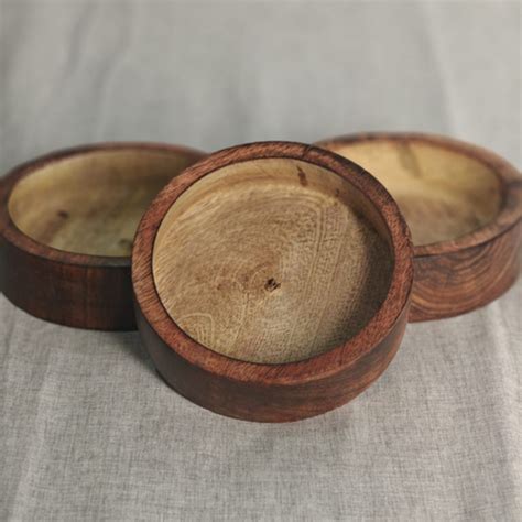 Round Wooden Bowl WP85 – Wick and Pour