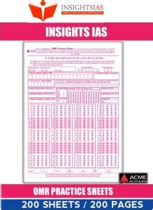 INSIGHTS IAS OMR Practice Sheets: Buy INSIGHTS IAS OMR Practice Sheets ...