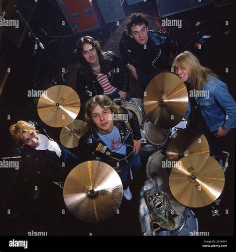 Heavy metal rock band Iron Maiden 1980 Stock Photo - Alamy