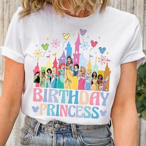 Disney Princesses Birthday Shirt, Disney Princess Birthday Shirt ...