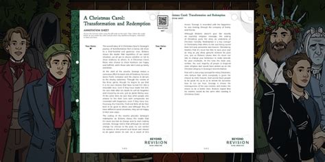 A Christmas Carol Transformation Redemption Annotation Sheet