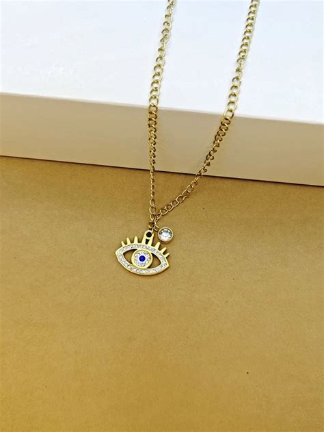 Jewelry Simple Style Classic Style Eye Stainless Steel Rhinestones Inl ...