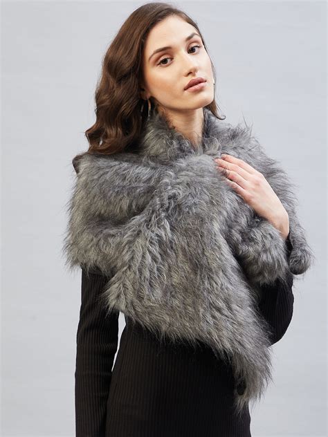 Light Grey Fur Cape