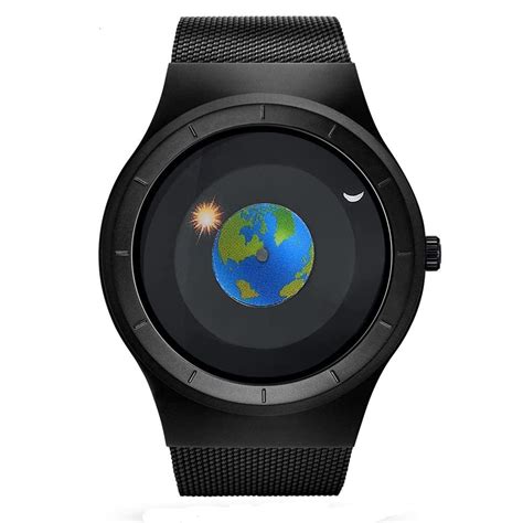 Buy VILAM Creative Black Starry Universe Earth Globe Moon Sun Rotating ...