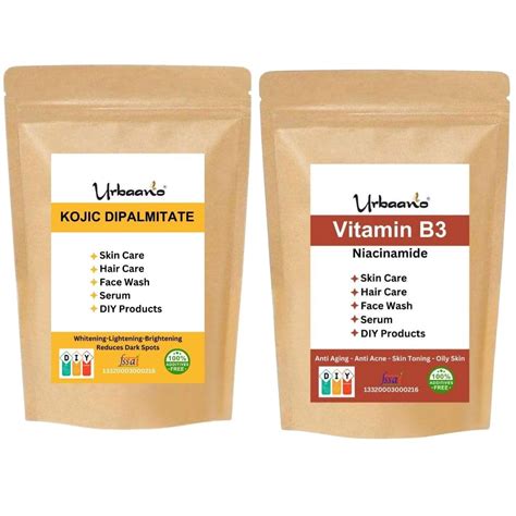 Buy Urbaano Herbal® Kojic Acid Dipalmitate & Niacinamide powder For ...