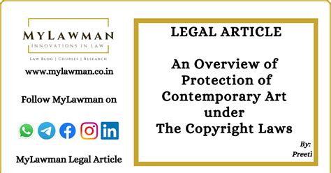 [Legal Article] An Overview of Protection of Contemporary Art under The ...