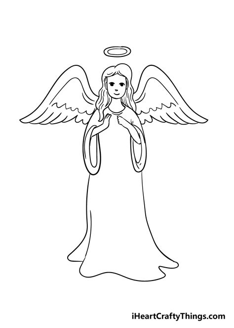Christmas Angel Drawing Easy at Renato Shryock blog