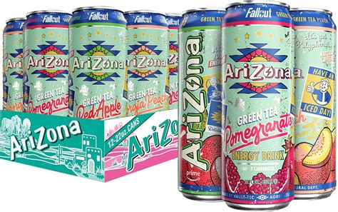 Amazon.com : AriZona x Fallout Green Tea Energy Drink, 12pk 22 fl oz ...