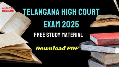 Free Study Material For Telangana High Court Exam 2025, Download PDF