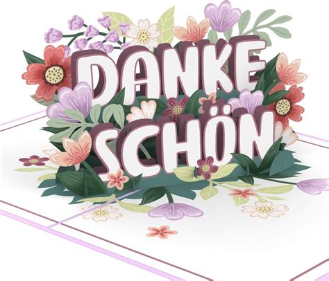 papercrush® Pop-Up Karte Dankeschön - 3D Dankeskarte mit Blumen zum ...
