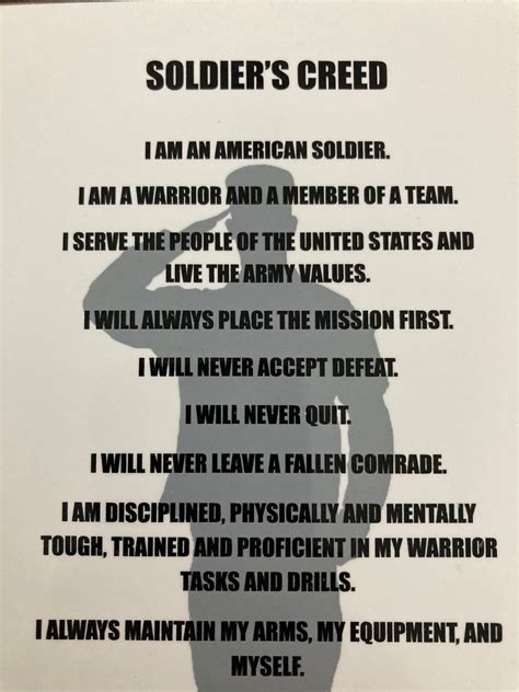 DIY US Army Soldiers Creed Waterslide Decal candle Not - Etsy