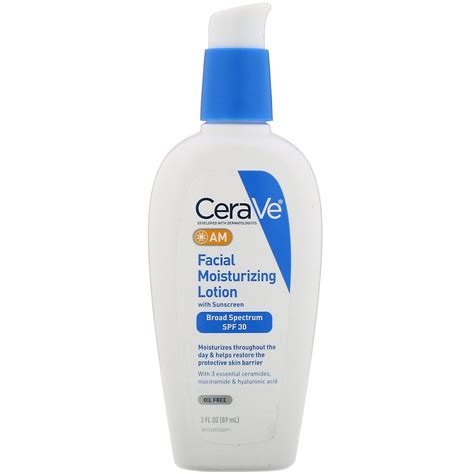 CeraVe, AM Facial Moisturizing Lotion with Sunscreen, SPF 30, 3 fl oz (89 ml) - iHerb