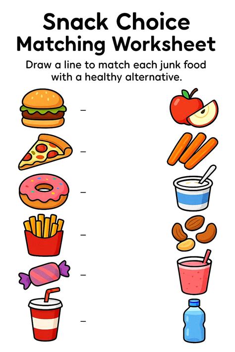 Snacks Worksheet 的图像结果