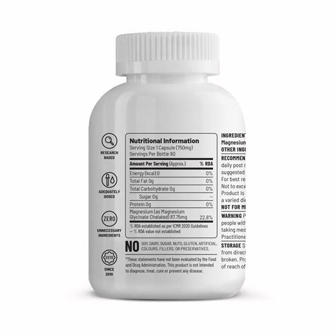 Unived Chelated Magnesium Glycinate Pure — 100% Bisglycinate Chelate