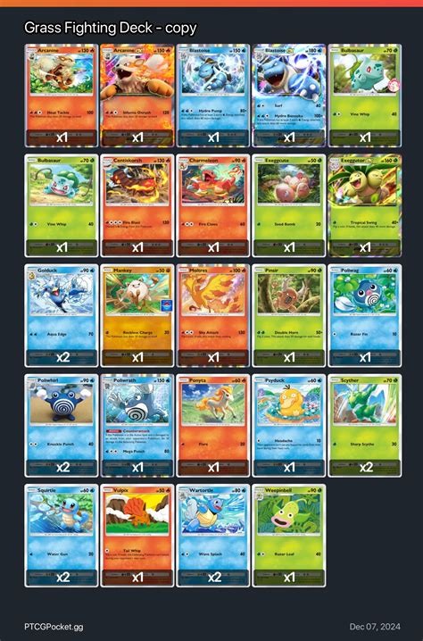 Grass Fighting Deck - copy - Pokémon TCG Pocket