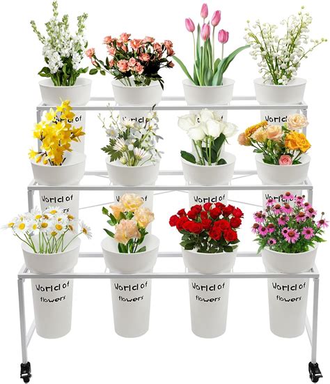 DRIKH Flower Display Stand with 12PCS Buckets, 3 Layers India | Ubuy