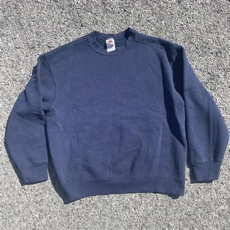 fruit of the loom blank crewneck size large, great... - Depop