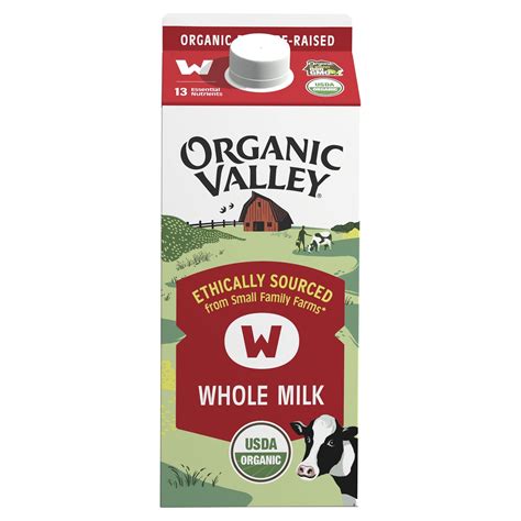 Organic Valley, Organic Whole Milk, Half Gallon Carton, 64 oz - Walmart.com