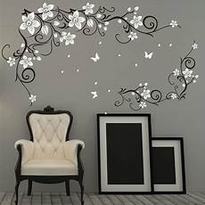 How To Make Wall Stickers Stick by Butterfly Vine Flower Vinyl Wall Stickers Wall Decals How To Make Wall Stickers Stick