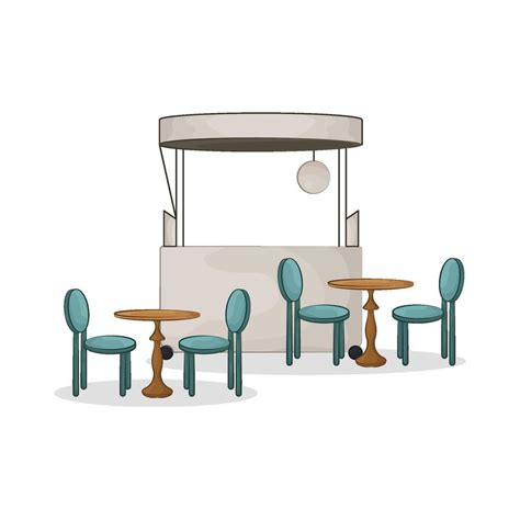 Cartoon Street Stall Table and Chairs 的图像结果