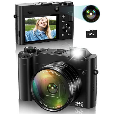 4k Digital Camera For Photography 64mp Autofocus Vlogging Camera ...