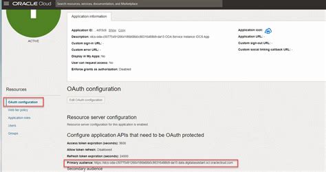 Get Digital Assistant URL in Oracle Cloud Console