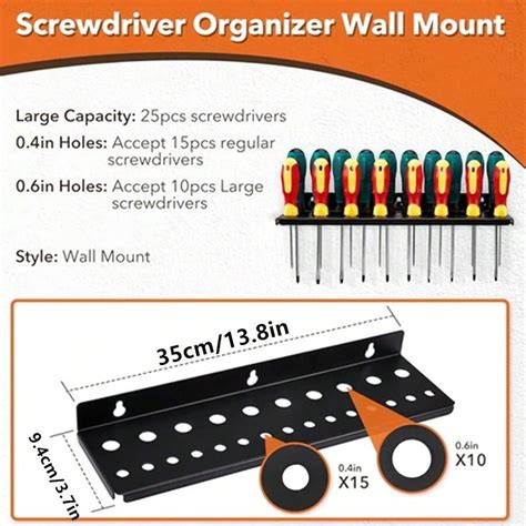 Versatile Wall-Mounted Tool Organizer For Garage - Rustproof Metal ...