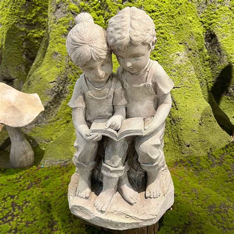 Boy & Girl Outdoor Garden Statue, 16" | At Home