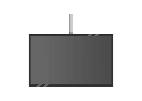 Premium Vector | Hanging flat screen television Simple flat illustration