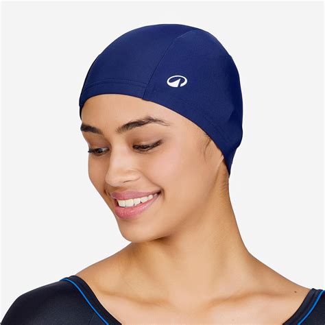 Mesh Swim Cap for Adults (59-62 cm) - Dark Blue