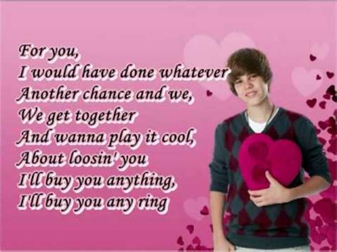 Baby - Justin Bieber Lyrics on the screen - YouTube