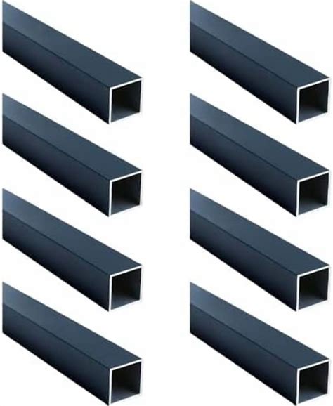 Dark Grey Aluminum Square Tubing 8Pcs 20mm x 20mm x 680mm Long Wall ...
