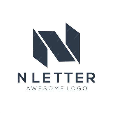 Premium Vector | Letter n silhouette logo