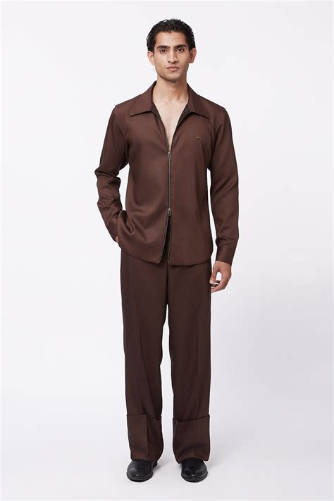 Core Folded Hem Trousers - Brown – Dusha + Amai