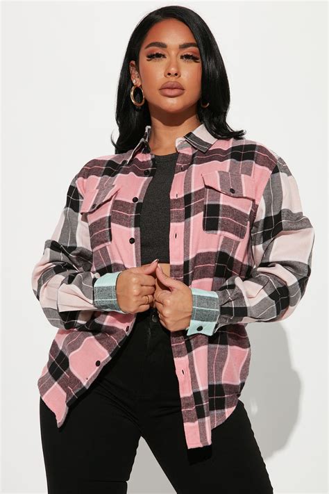 Come On Barbie Plaid Shirt - Pink/combo | Fashion Nova