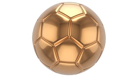 3d realistic Golden soccer ball on it isolated on transparent PNG ...